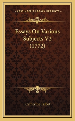 Essays on Various Subjects V2 (1772) 1164248855 Book Cover