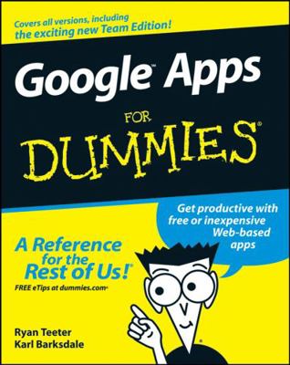 Google Apps for Dummies 0470189584 Book Cover