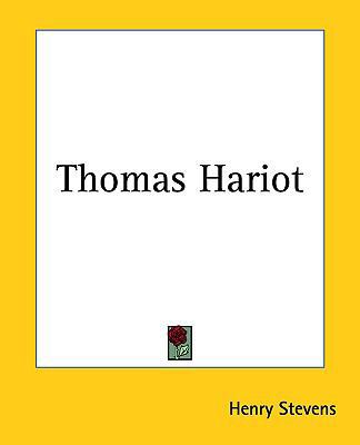 Thomas Hariot 116148230X Book Cover
