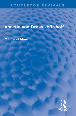 Annette Von Droste-Hülshoff 103212086X Book Cover