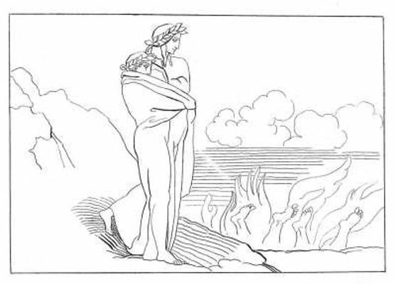 Flaxman's Illustrations for Dante's Divine Comedy 0486455580 Book Cover