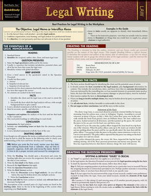 Legal Writing: Quickstudy Laminated Reference G... 1423234774 Book Cover