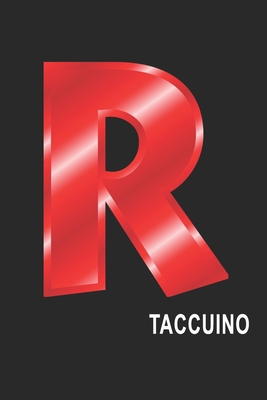 R Taccuino: R Taccuino monogramma lettera R, A4, (15,2 x 22,9 cm) 120 pagine a righe, pagine bianche, Copertina flessibile, ALFABETO (Italian Edition)