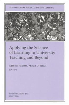 Applying the Science of Learning to University ... 0787957917 Book Cover