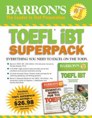 Barron's TOEFL IBT Superpack [With CDROM and 10... 1438093055 Book Cover