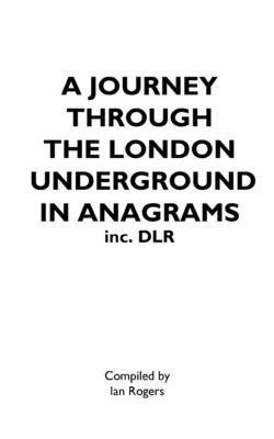 A JOURNEY THROUGH THE LONDON UNDERGROUND IN ANA... B08WZBYYNY Book Cover