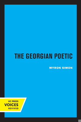 The Georgian Poetic 0520334752 Book Cover