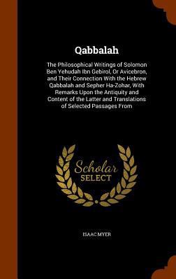 Qabbalah: The Philosophical Writings of Solomon... 1346335222 Book Cover