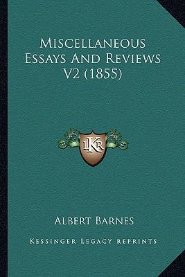 Miscellaneous Essays And Reviews V2 (1855) 1163911607 Book Cover
