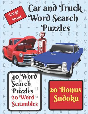 Car and Truck Word Search Puzzle Book: 40 word ... 1099671760 Book Cover