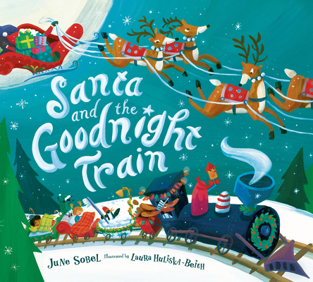 Santa and the Goodnight Train Board Book: A Chr... 0358362660 Book Cover