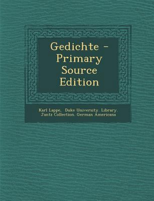 Gedichte [German] 1294068482 Book Cover