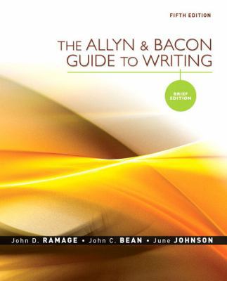 The Allyn & Bacon Guide to Writing 0205598730 Book Cover