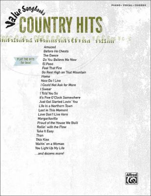 Value Songbooks -- Country Hits: Piano/Vocal/Ch... 0739063456 Book Cover