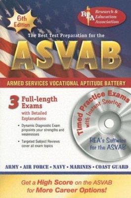 ASVAB w/CD (REA)-The Best Test Prep (Military (... 073860108X Book Cover