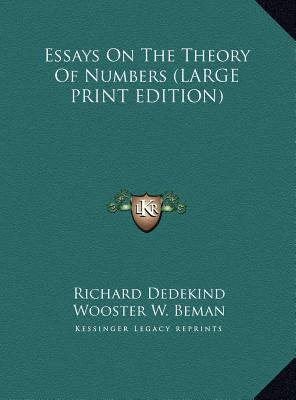 Essays On The Theory Of Numbers (LARGE PRINT ED... [Large Print] 1169894011 Book Cover