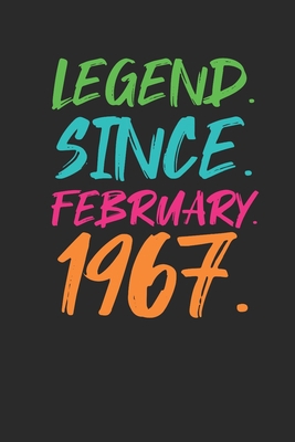 Legend Since February 1967: Happy Birthday Gift Idea for Boys And Girls - Graph Paper Notebook / Journal (6" X 9" - 5 Squares per inch - 120 Pages)