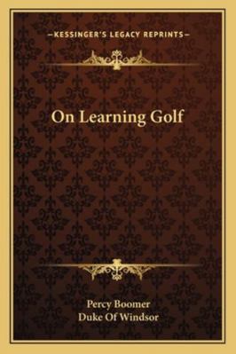 On Learning Golf 1163162078 Book Cover