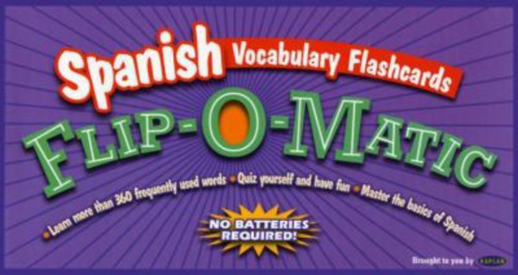 Kaplan Spanish Vocabulary Flashcards Flip-O-Matic 0743260384 Book Cover