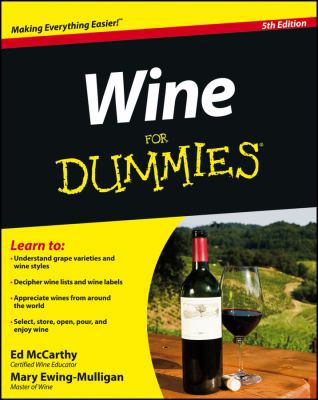 Wine for Dummies: Fifth Edition 1118288726 Book Cover