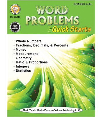 Word Problems Quick Starts Workbook 1622237749 Book Cover