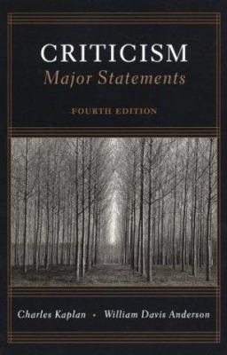 Criticism: Major Statements 0312137451 Book Cover