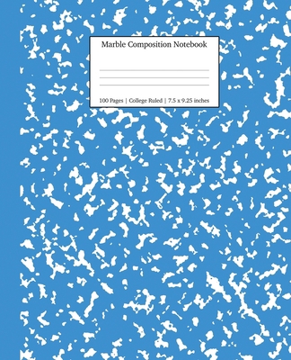 Marble Composition Notebook College Ruled: Blue... 1989387683 Book Cover