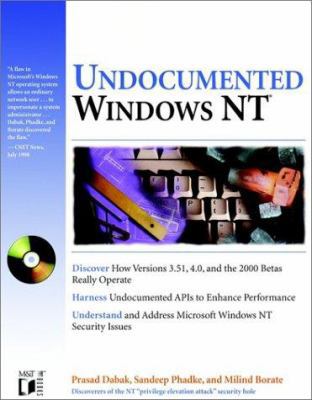 Undocumented Windows NT? 0764545698 Book Cover