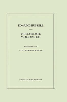 Urteilstheorie Vorlesung 1905 [German] 9401039445 Book Cover