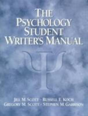 The Psychology Student Writer's Manual 013633041X Book Cover