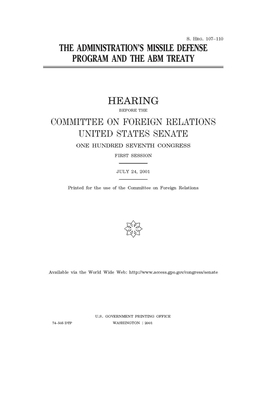 The administration's missile defense program an... B0863V38KX Book Cover