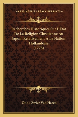 Recherches Historiques Sur L'Etat De La Religio... [French] 1165537095 Book Cover