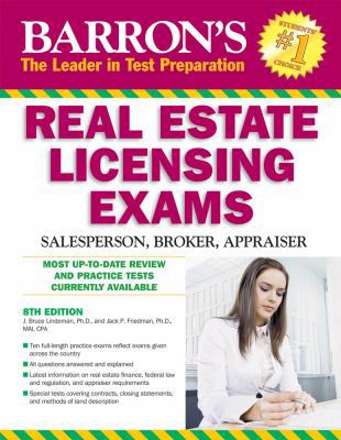 Barron's Real Estate Licensing Exams: Salespers... 0764142372 Book Cover