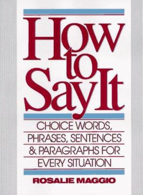 How to Say It 0134243676 Book Cover