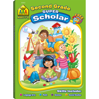 School Zone Second Grade Super Scholar Workbook 1589470125 Book Cover