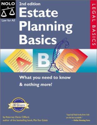 Estate Planning Basics 0873377745 Book Cover