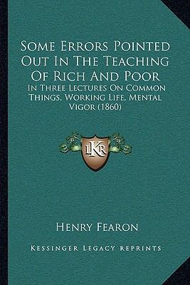 Some Errors Pointed Out In The Teaching Of Rich... 1167188748 Book Cover