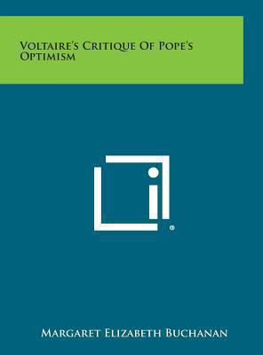 Voltaire's Critique of Pope's Optimism 1258969246 Book Cover