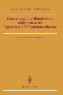 Darstellung Und Begründung Einiger Neuerer Erge... [German] 3642714390 Book Cover