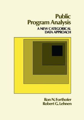Public Program Analysis: A New Categorical Data... 1468466852 Book Cover