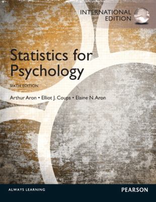 Statistics for Psychology 0205895344 Book Cover