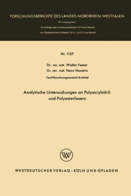 Analytische Untersuchungen an Polyacrylnitril- ... [German] 366306171X Book Cover