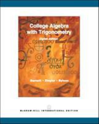 College Algebra with Trigonometry 0071111271 Book Cover