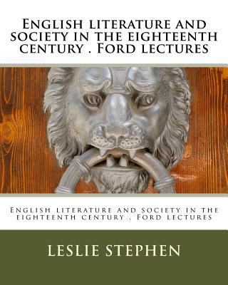 English literature and society in the eighteent... 1530606195 Book Cover