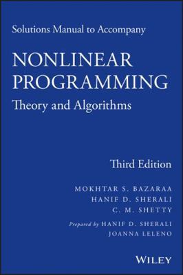 Solutions Manual to Accompany Nonlinear Program... 1118762371 Book Cover
