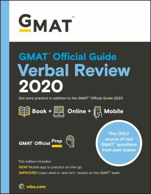 GMAT Official Guide Verbal Review 2020 8126578726 Book Cover