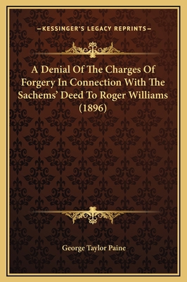 A Denial Of The Charges Of Forgery In Connectio... 116922699X Book Cover