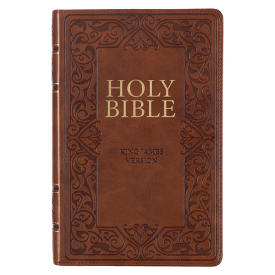 KJV Bible Deluxe Gift (Faux Leather, Medium Brown) 1432132652 Book Cover