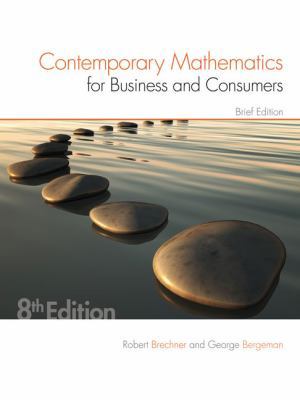 Contemporary Mathematics for Business & Consume... 1305585453 Book Cover