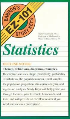 Statistics (Barron's Ez-101 Study Keys) 0812018699 Book Cover